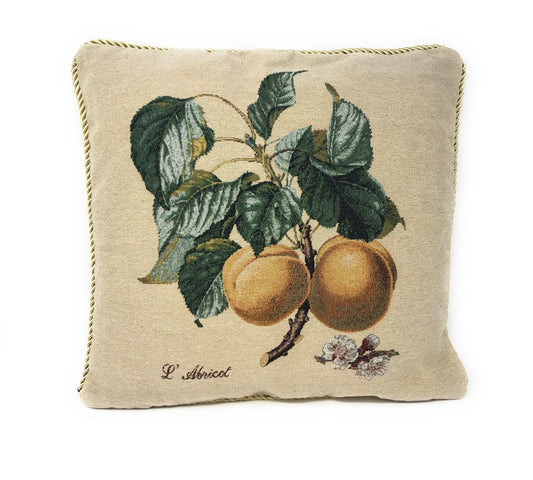 Apricot Fruit Elegant Accent Throw Pillow Cushion Cover - 1-Piece - 18"