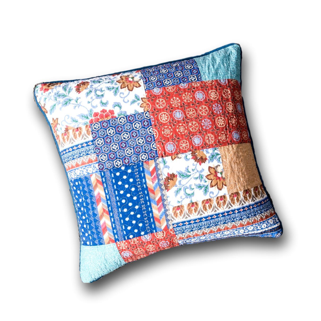 Ranch house Floral Patchwork Pillow Cover 26" x 26"