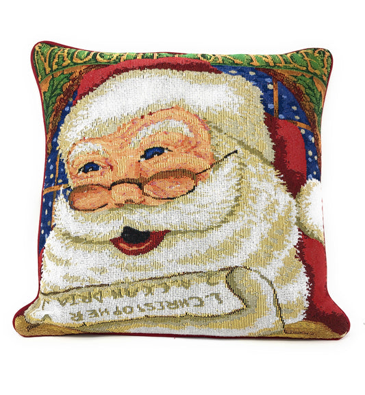Santa Claus Christmas Throw Pillow Cover - 16" x 16"