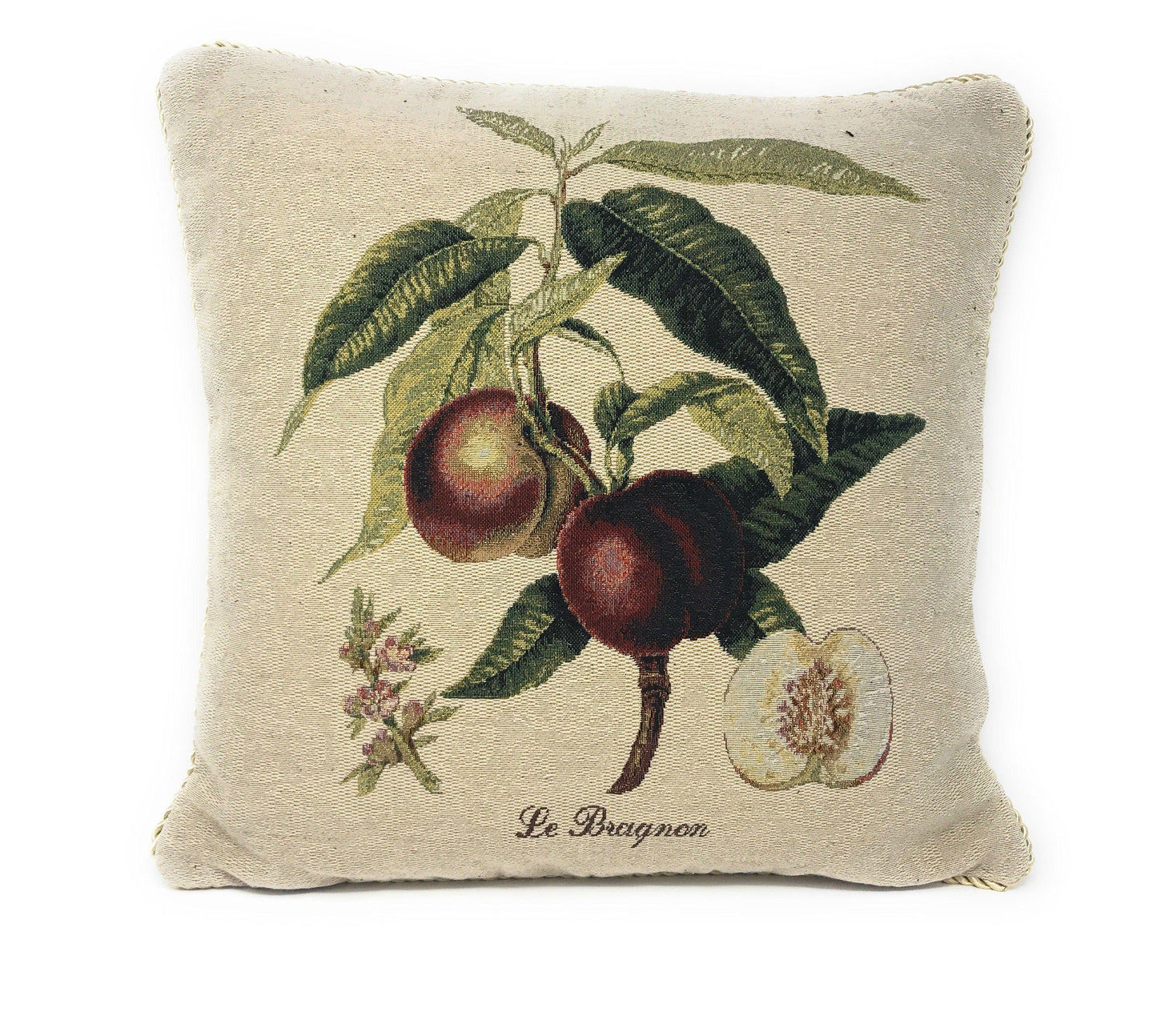 Nectarine Fruits Elegant Accent Throw Pillow Cushion Cover - 18"