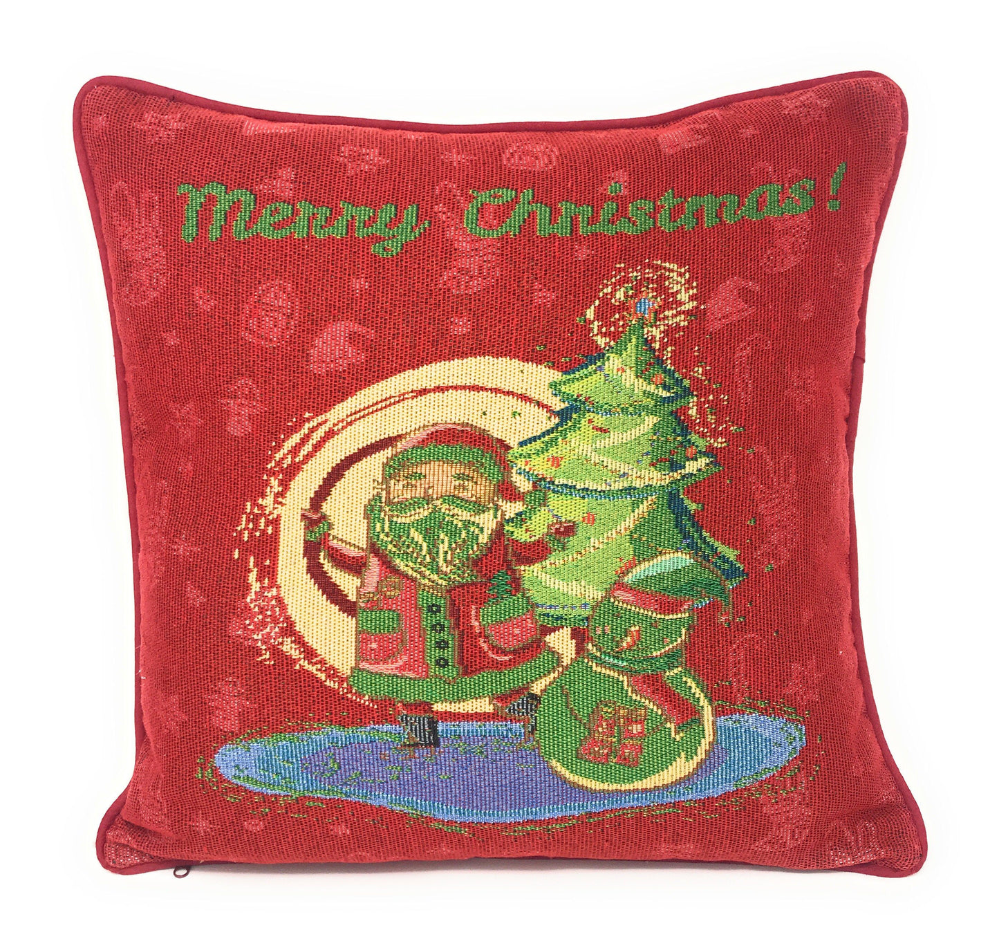 Merry Christmas Throw Pillow Cover - 16" x 16"