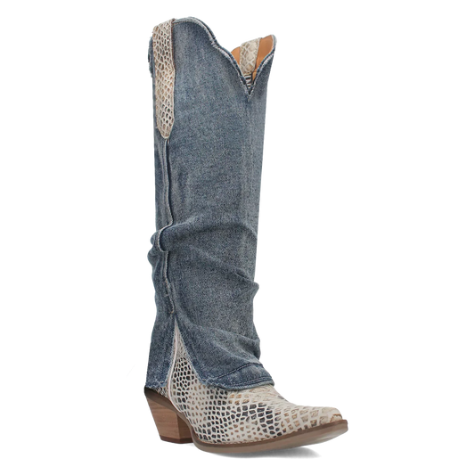 Dingo Shabby - Women's Denim Cowgirl Boots - 2 Color Options