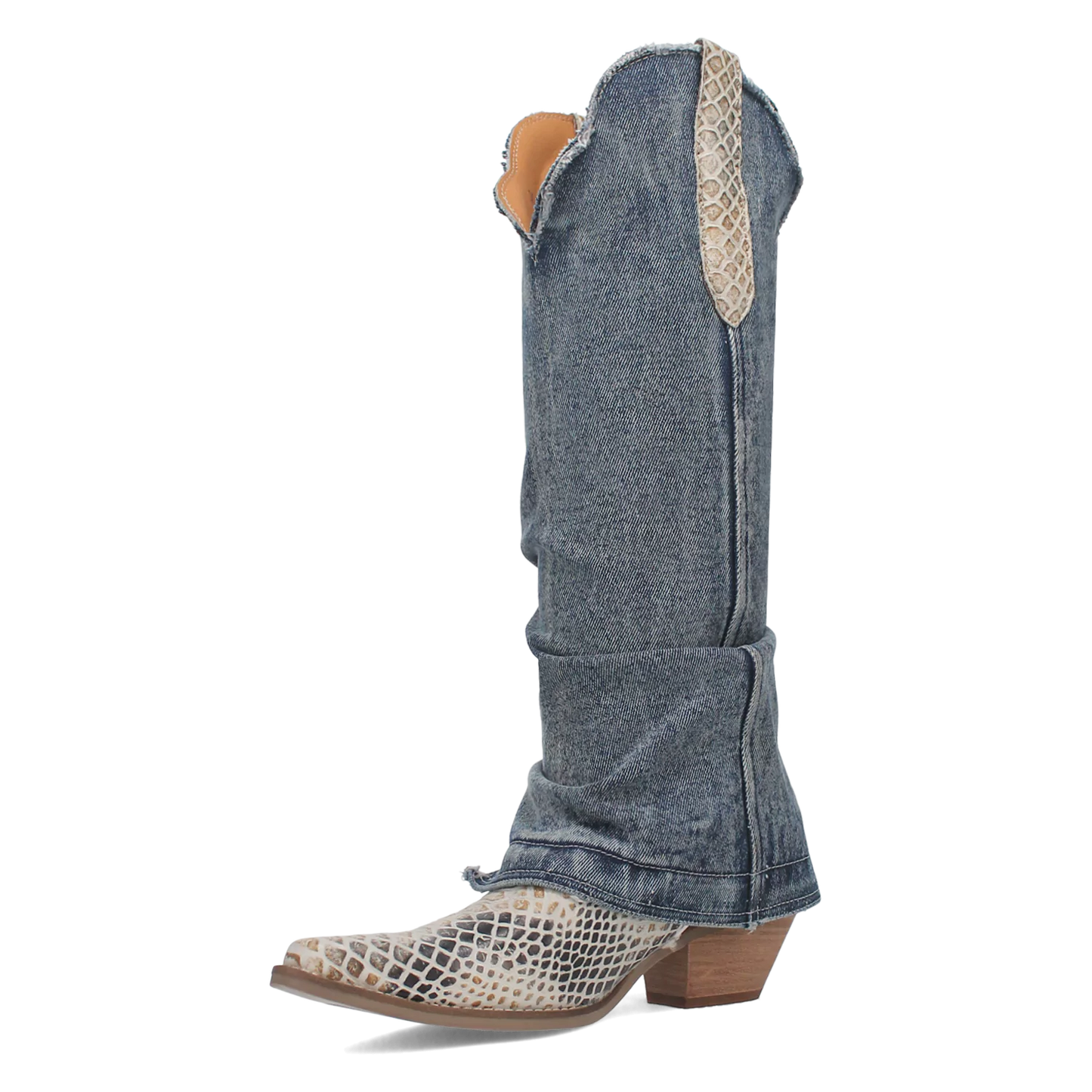 Dingo Shabby - Women's Denim Cowgirl Boots - 2 Color Options