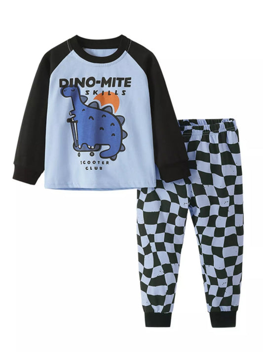 Dinosaur Scooter Top and Pants Set - Bumpkin Ranchwear