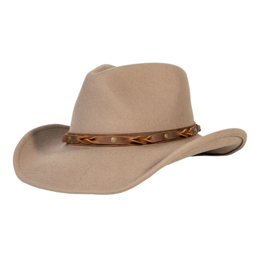 Driftwood Tan Felt Cowboy Hat - Bumpkin Ranchwear