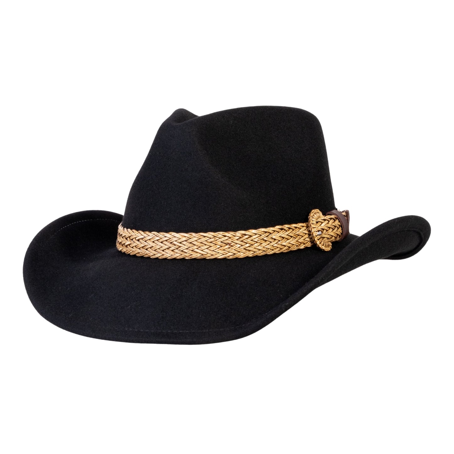 Dusty Trail Black Felt Cowboy Hat