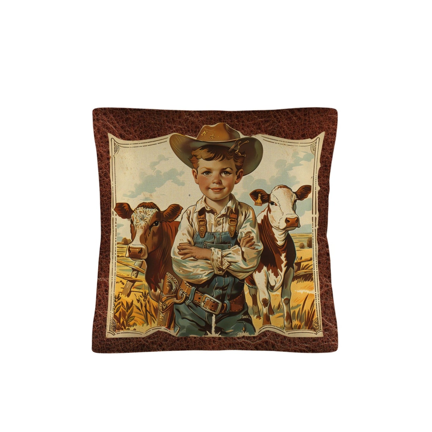Vintage Cowboy Pillow Case