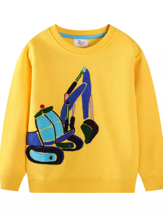 Excavator Embroidered Sweatshirt - Bumpkin Ranchwear