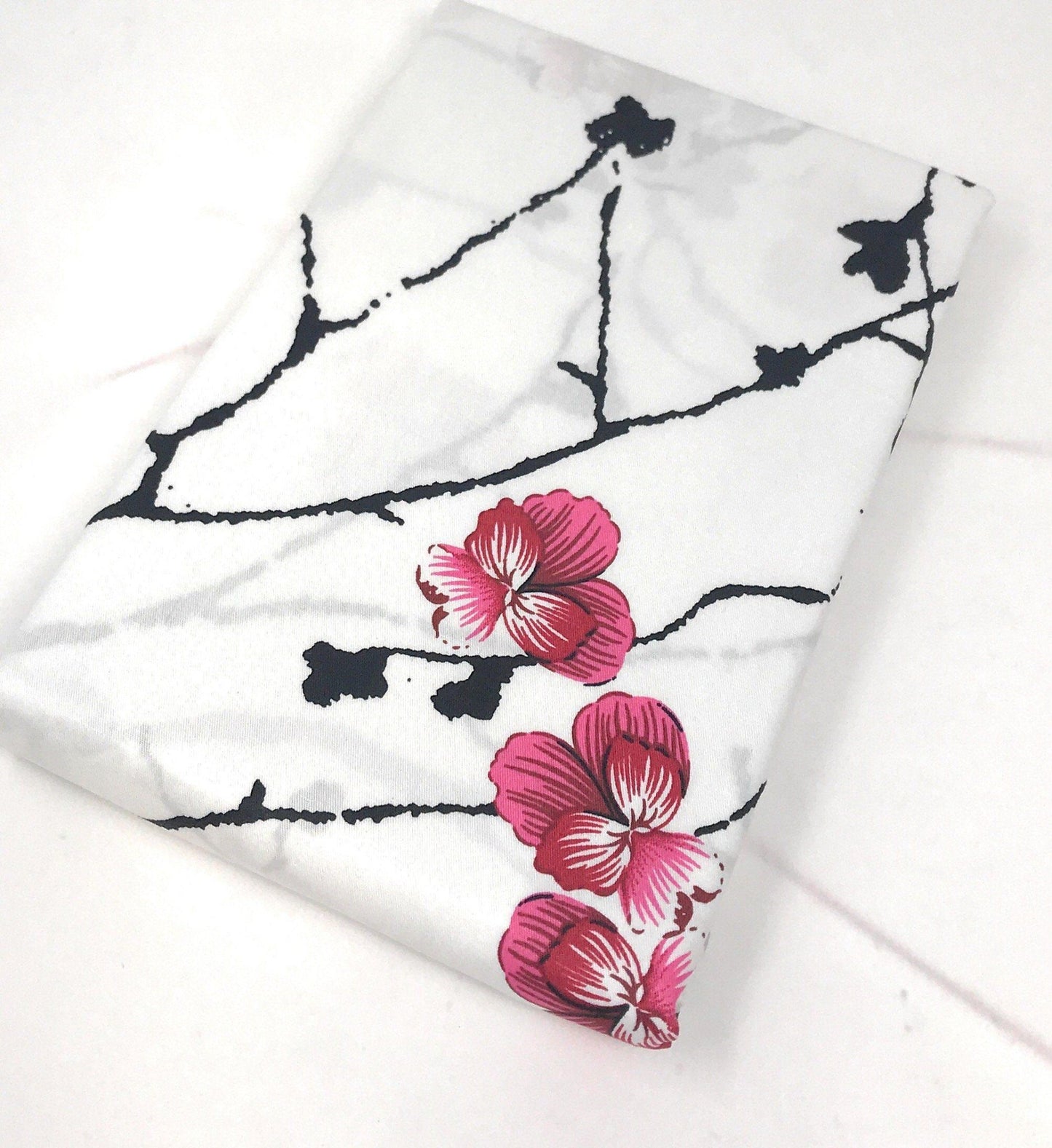 Floral Cherry Blossoms 100% Cotton Red Purple Fitted Sheet & Pillow Cases Set - Bumpkin Ranchwear