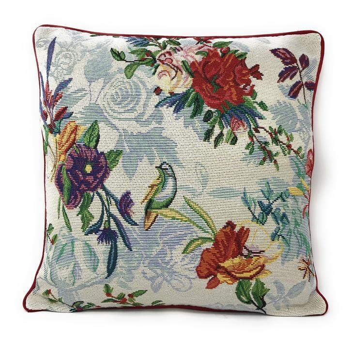 Floral Garden Botanical Tapestry Throw Pillow Covers Bundle Pack - 16" x 16" Set of 4 - Bumpkin Ranchwear