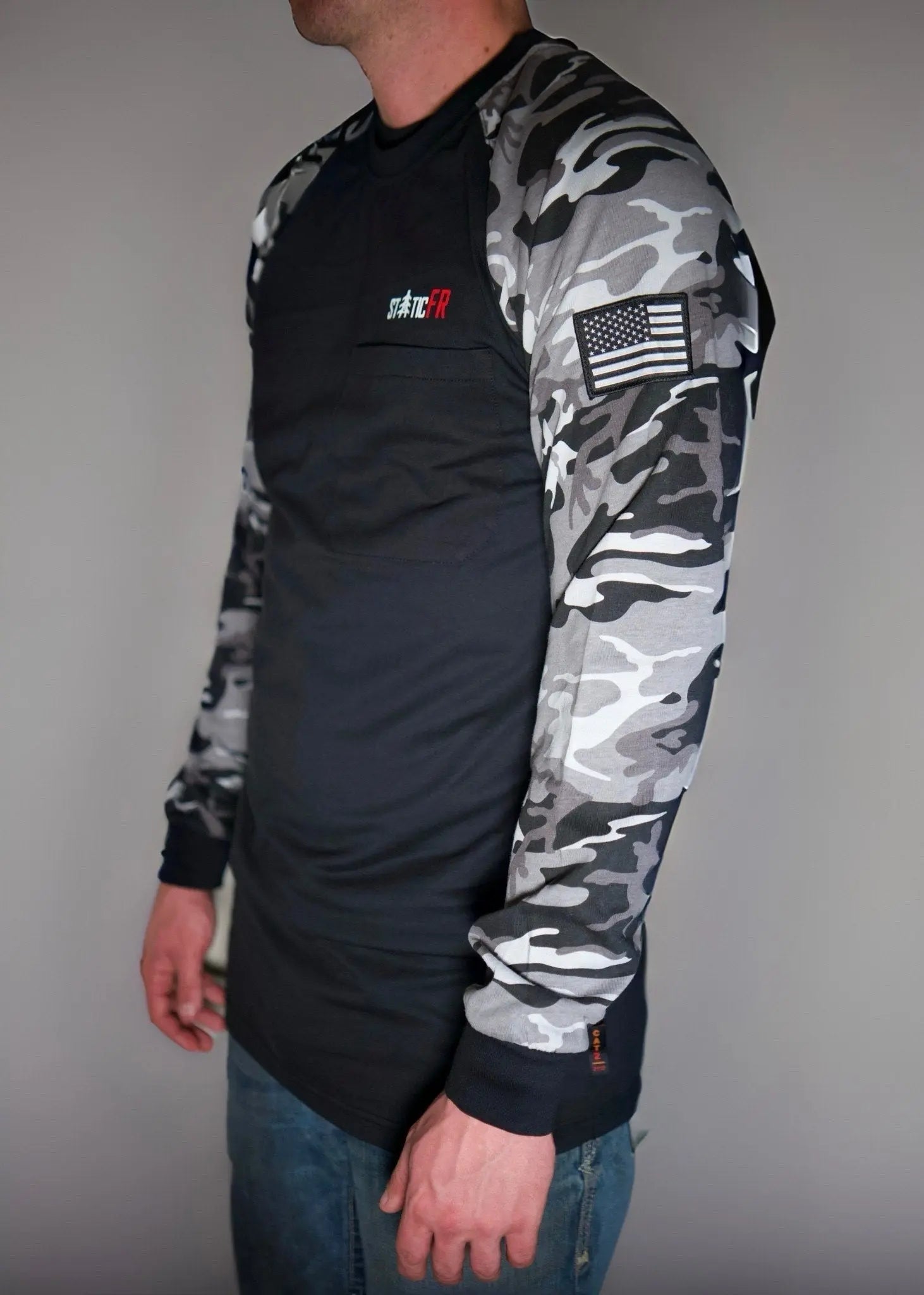 FR Camo Shirt - Black/Gray - Bumpkin Ranchwear