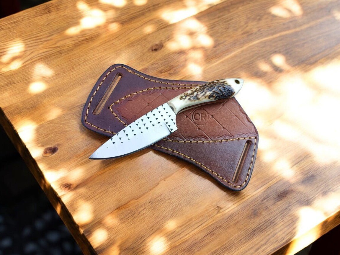 Handmade Cowboy Knife – Rasp Tool Steel & Antler Handle - Bumpkin Ranchwear