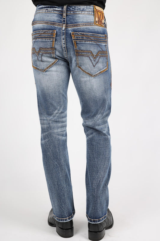 Holt Men's Dark Blue Boot Cut Jeans - Bumpkin Ranchwear