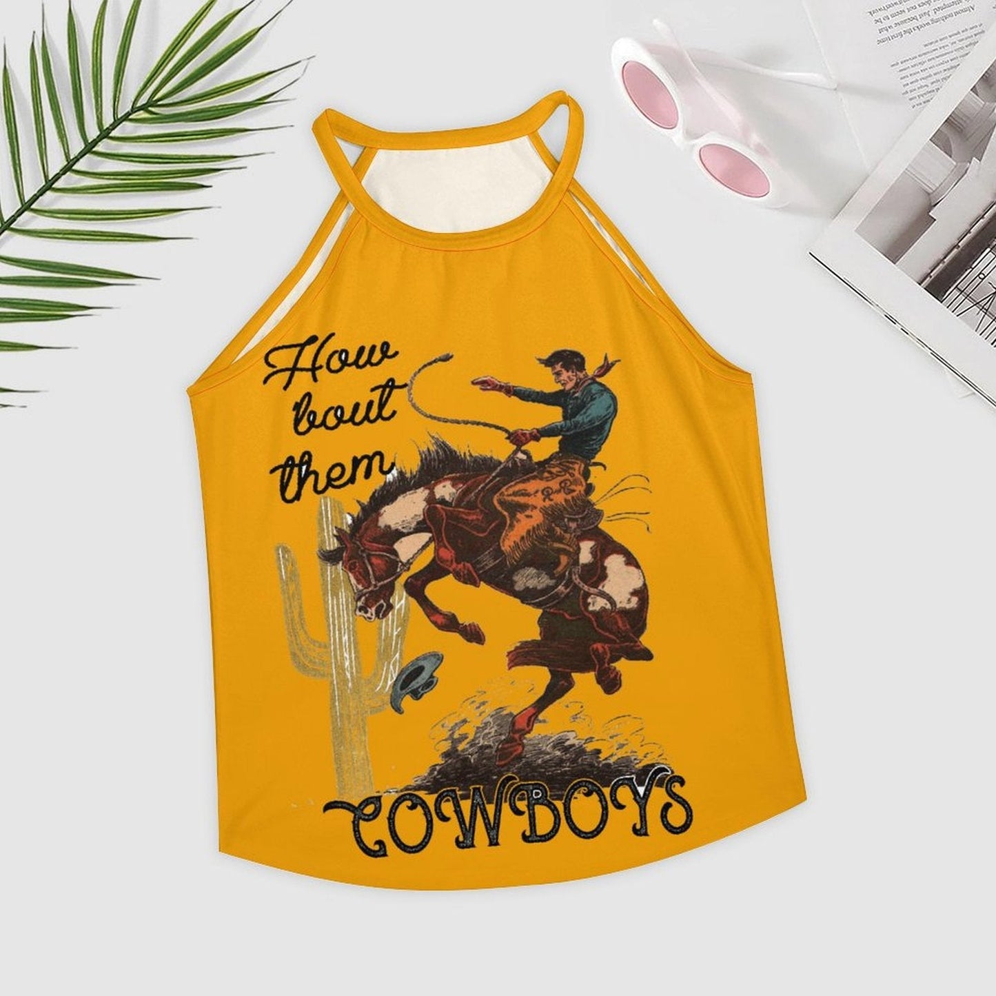 How Bout Them Cowboys Vintage Western Tank Top - Bumpkin Ranchwear
