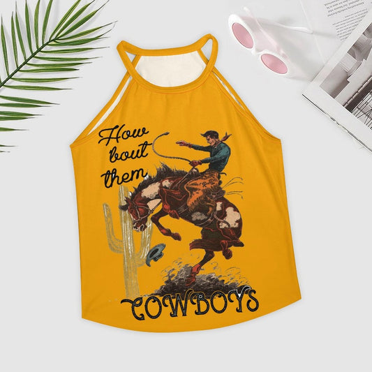 How Bout Them Cowboys Vintage Western Tank Top - Bumpkin Ranchwear