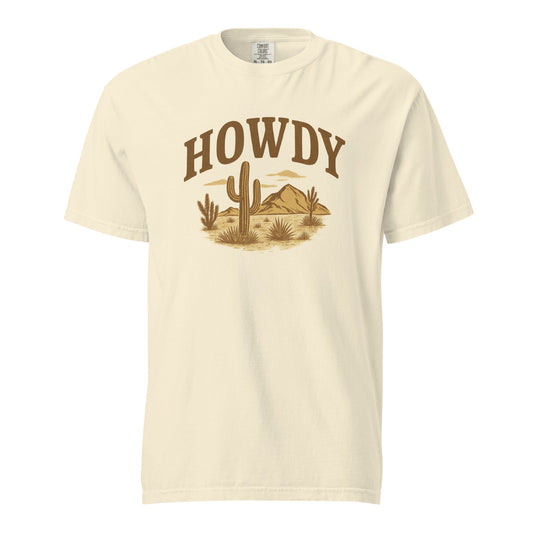 HOWDY Desert Scene Graphic Tee – Western Vintage Style