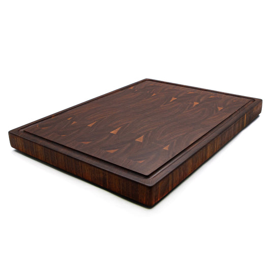 Handmade End Grain Walnut Cutting Board with Juice Groove