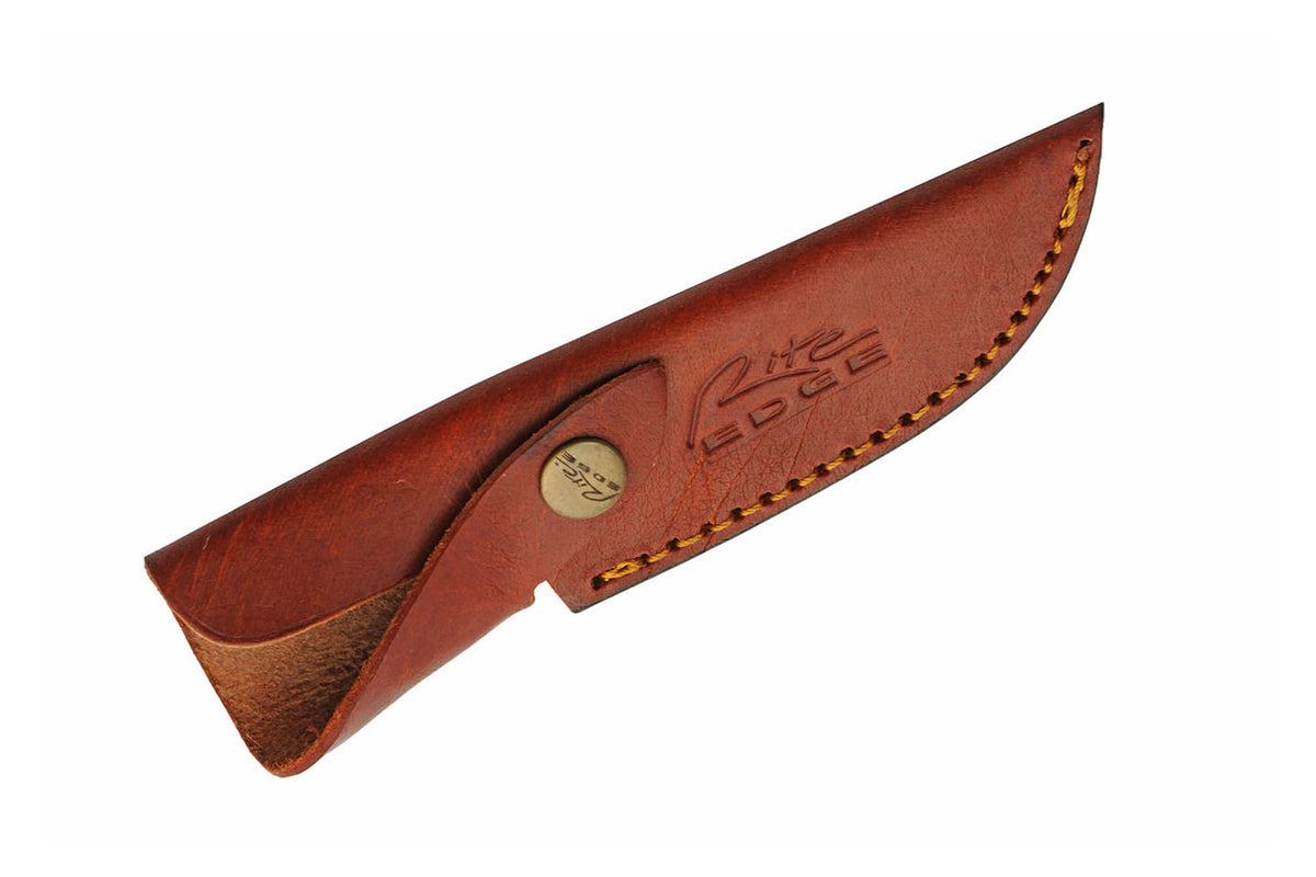 Celtic fixed blade knife with white bone handle and brass Celtic knot guard – photo 6 of 8
