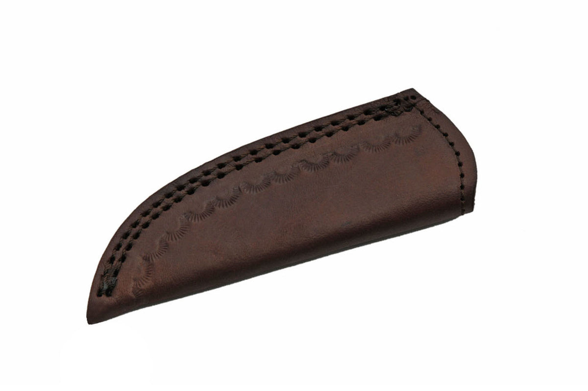 Small fixed blade hunter with buffalo horn and stag bone handle and drop point blade – photo 4 of 5