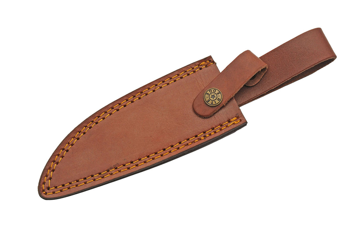 Wind Painter hunting knife with stained bone handle, colored spacers and brass guard – photo 6 of 8