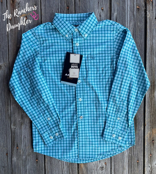 Ariat Boys Pro Series Kalvin Classic Fit Western Shirt