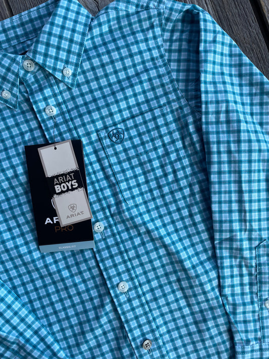 Ariat Boys Pro Series Kalvin Classic Fit Western Shirt