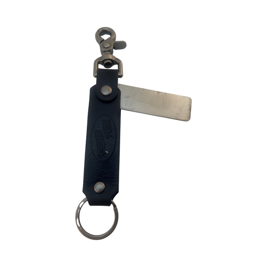 Knife Sharpening #4 - 2 Sided Diamond Plate with Leather Sheath - Black