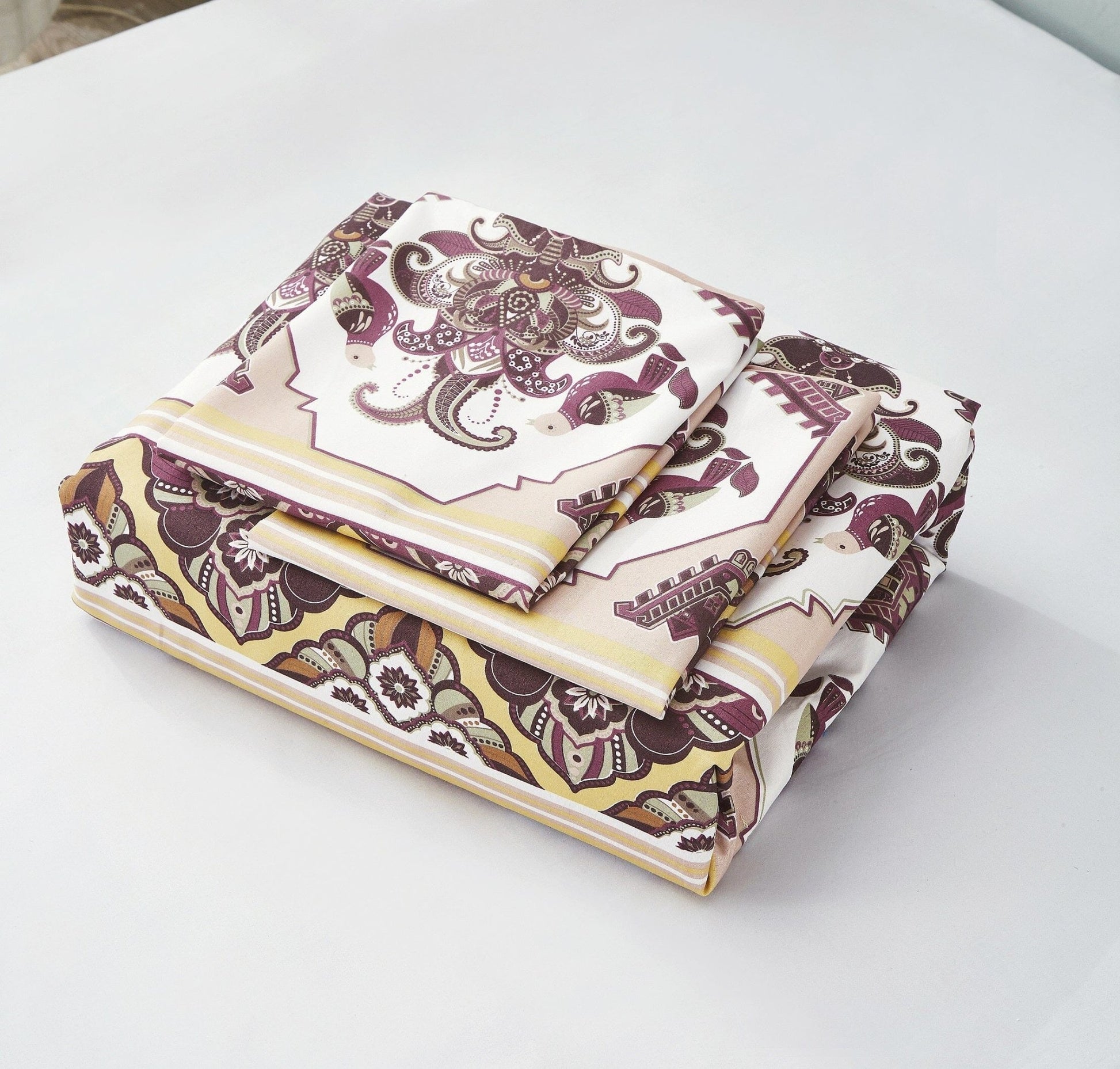 Kilim Duvet Cover - w/ Pillow Intricate Ornament Print - Bumpkin Ranchwear