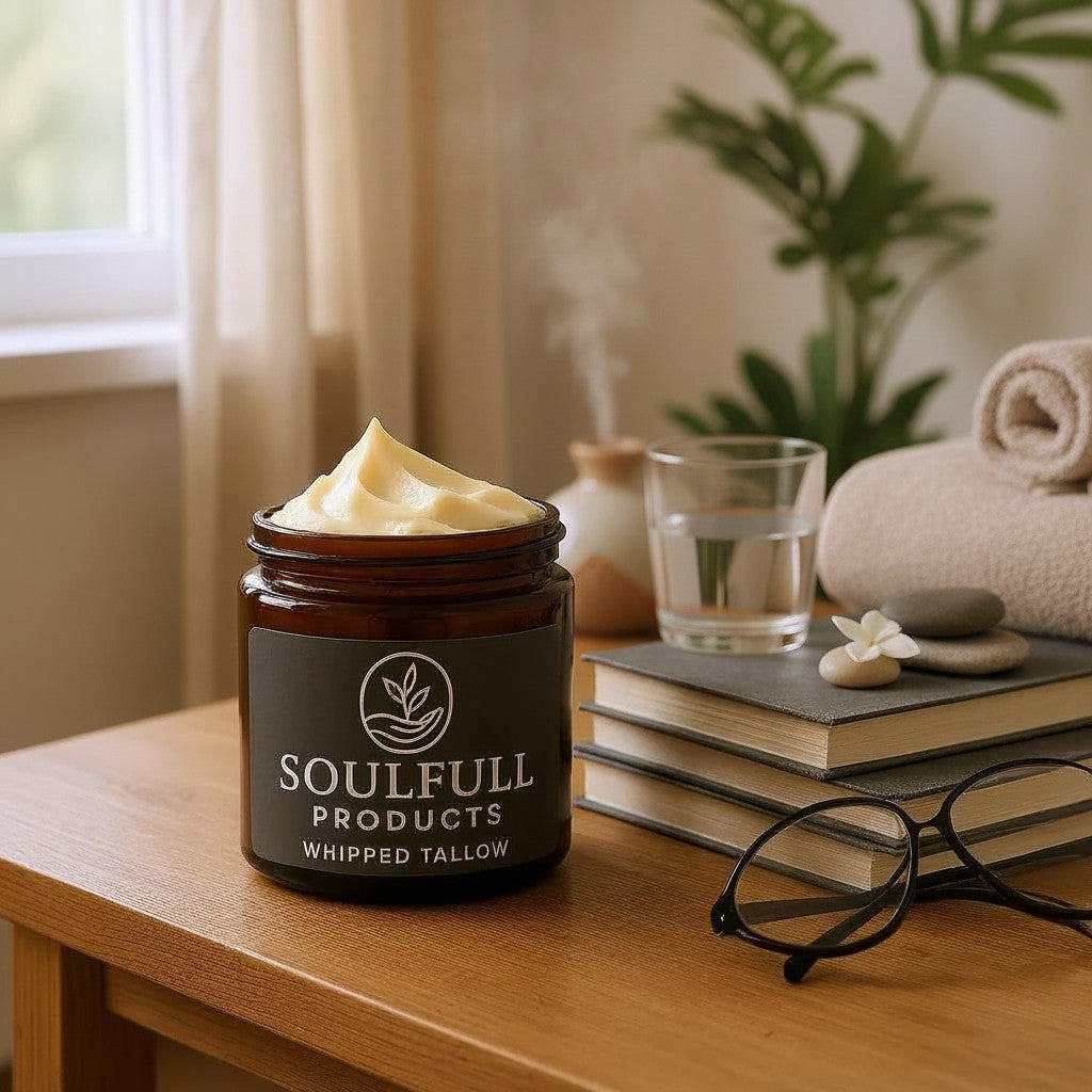 Unsented whipped tallow salt scrub