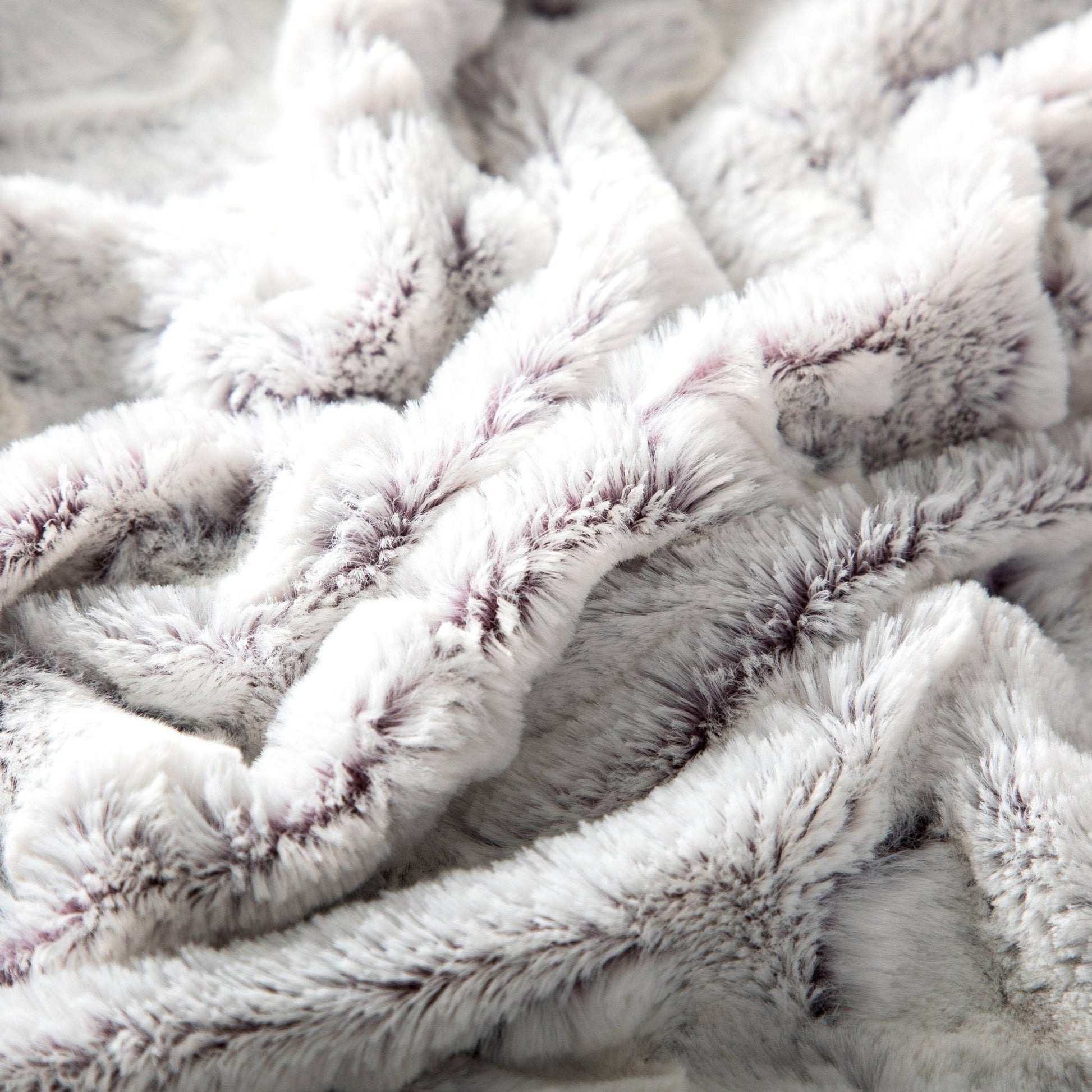 Luxury Dreamy Milky White & Purple Sherpa Backside Faux Fur Throw Blanket - Bumpkin Ranchwear