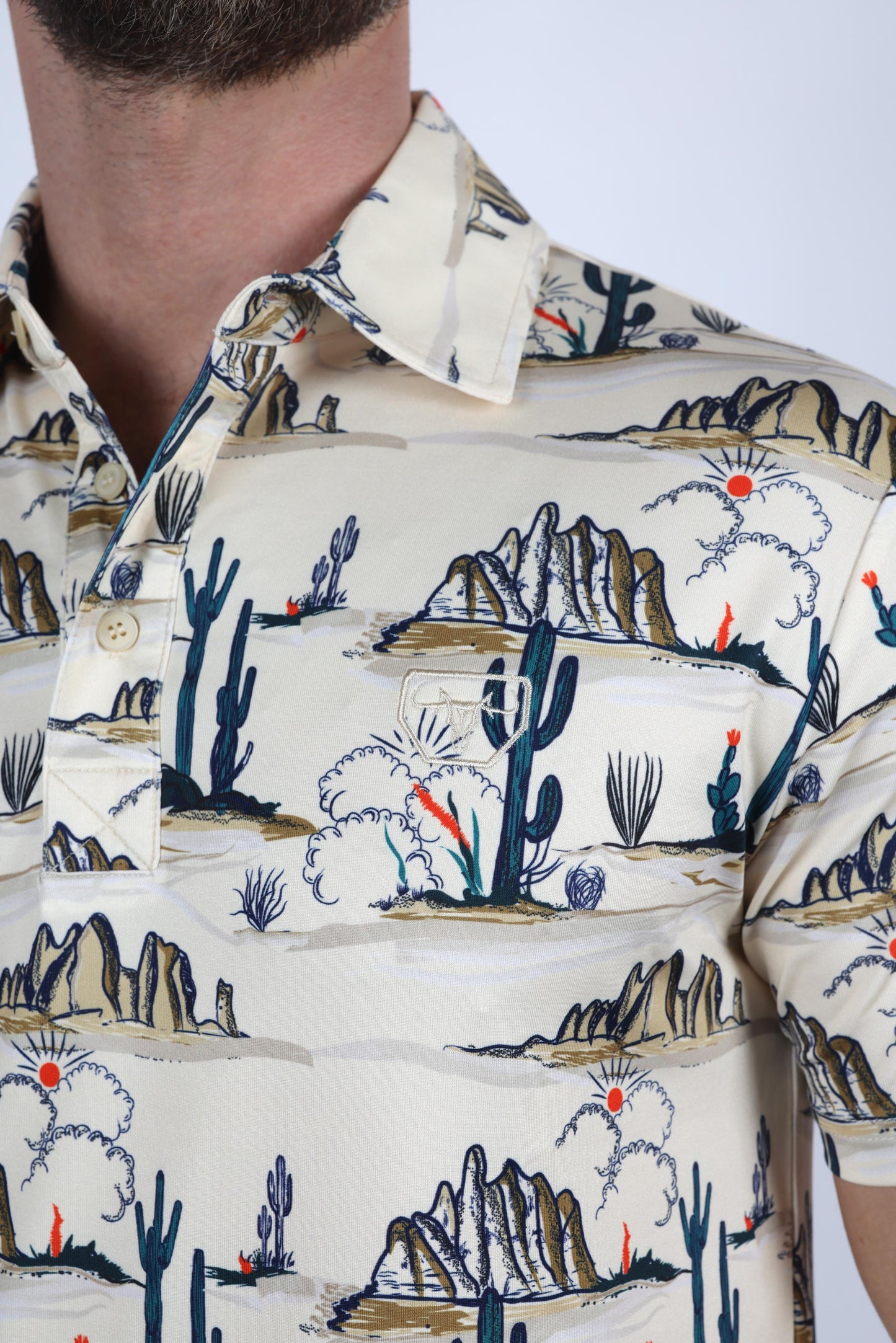 Cactus Print Polo