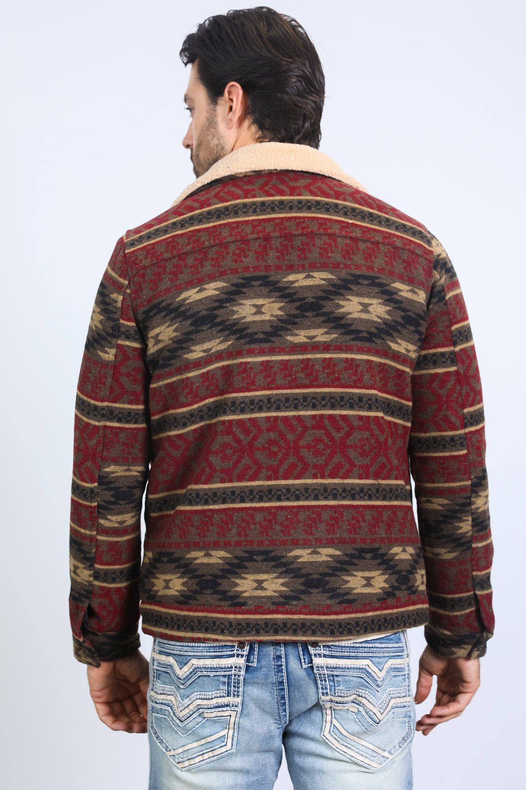 Aztec Quilted Fur-Lined Jacket