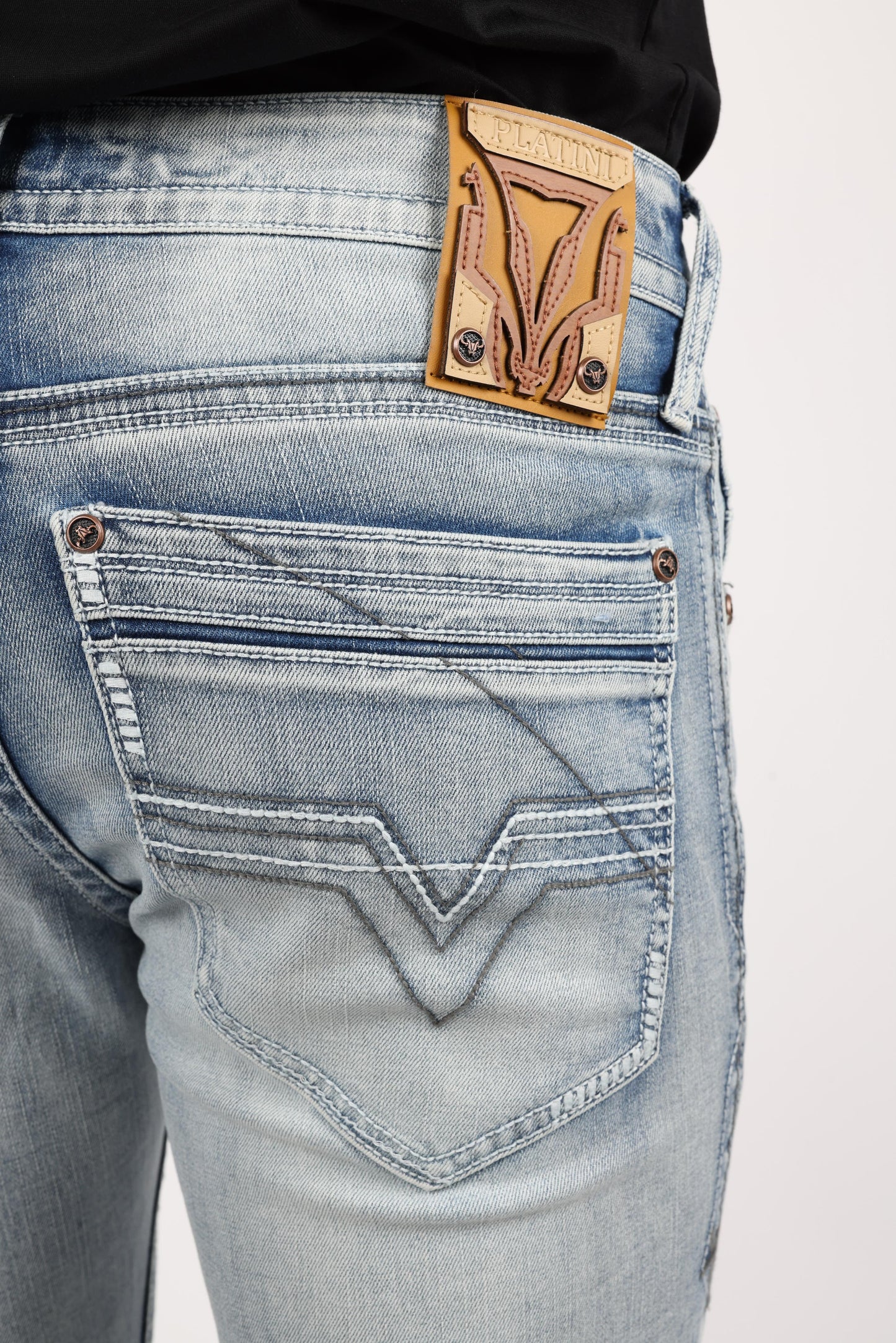 Holt Men's Light Blue Boot Cut Jeans