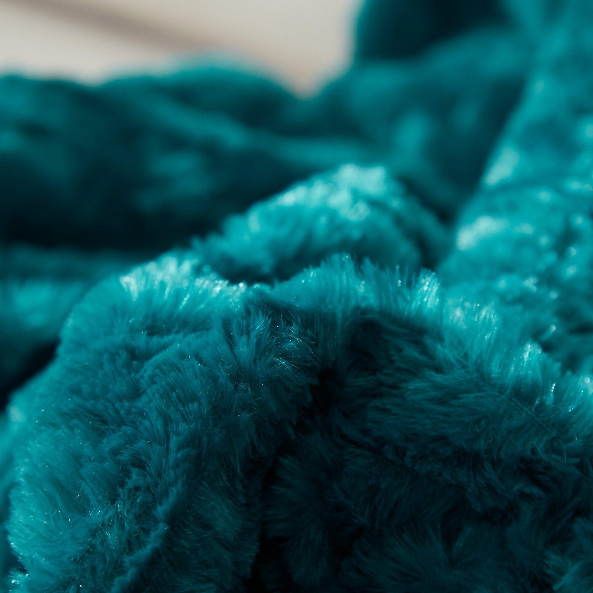 Mermaid Scales Emerald Green Blue w/ Sherpa Backside Faux Fur Throw Blanket - Bumpkin Ranchwear