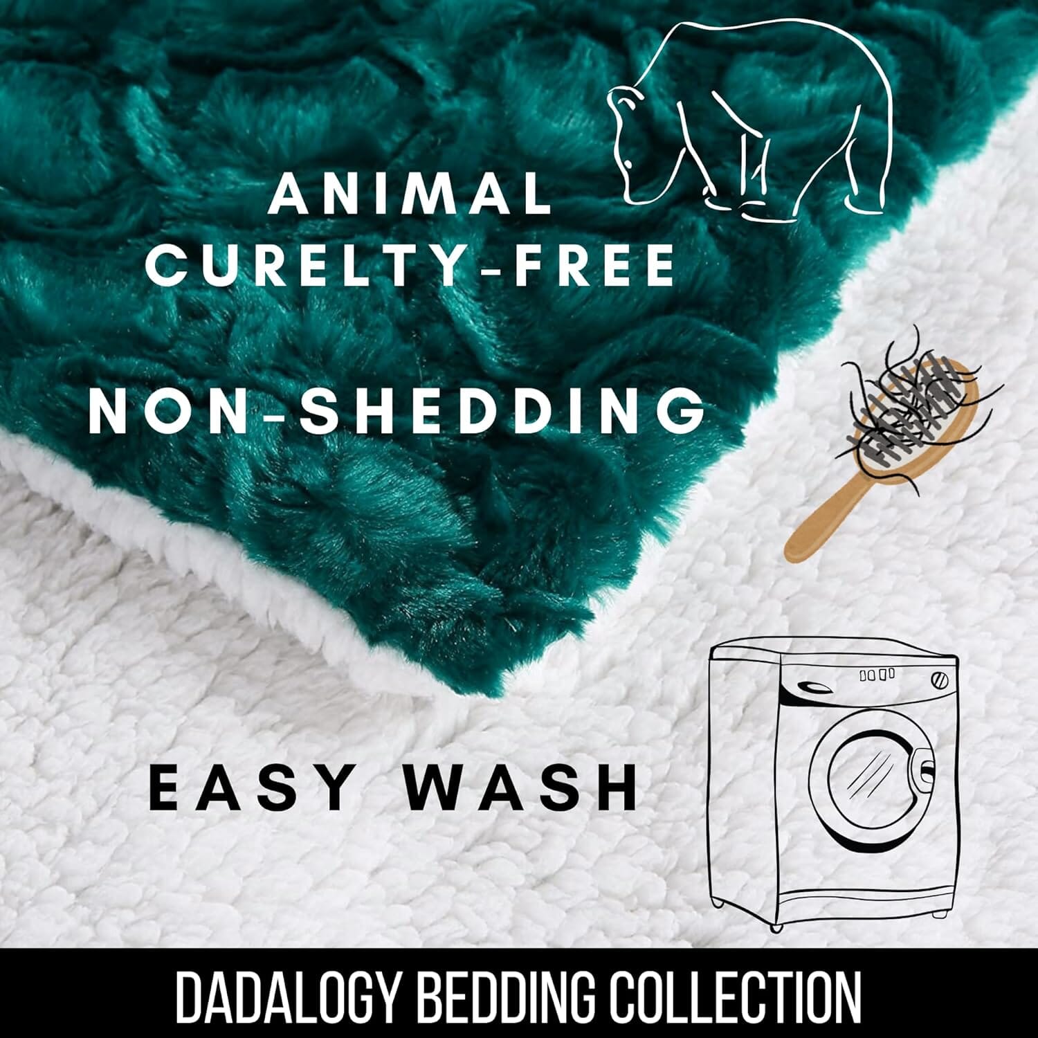 Mermaid Scales Emerald Green Blue w/ Sherpa Backside Faux Fur Throw Blanket - Bumpkin Ranchwear