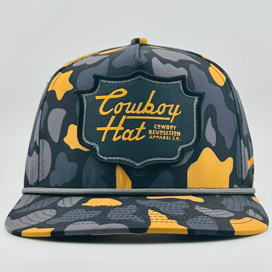 NOLA Black Patch “Cowboy Hat” - Performance Rope Hat - Bumpkin Ranchwear