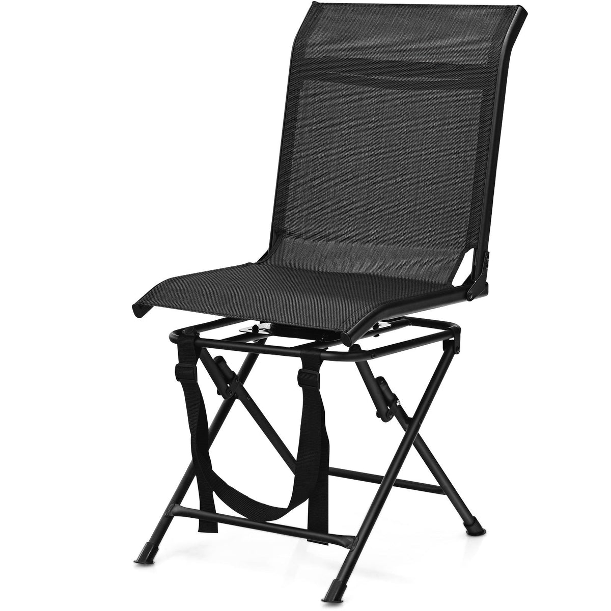 360° Swivel Hunting Chair – Foldable All-Terrain Mesh Seat