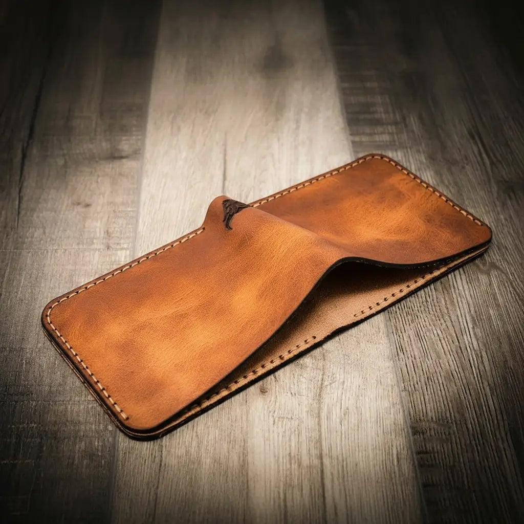 Handmade Full-Grain Leather Bifold Wallet for Men — Big Bend Bifold Wallet
