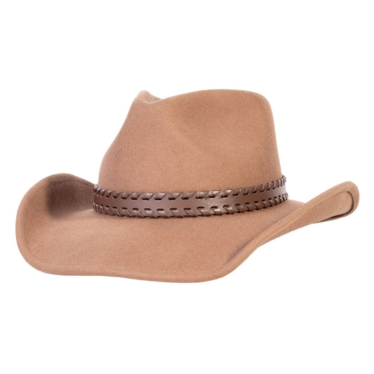 Outlander Tan Felt Cowboy Hat - Bumpkin Ranchwear