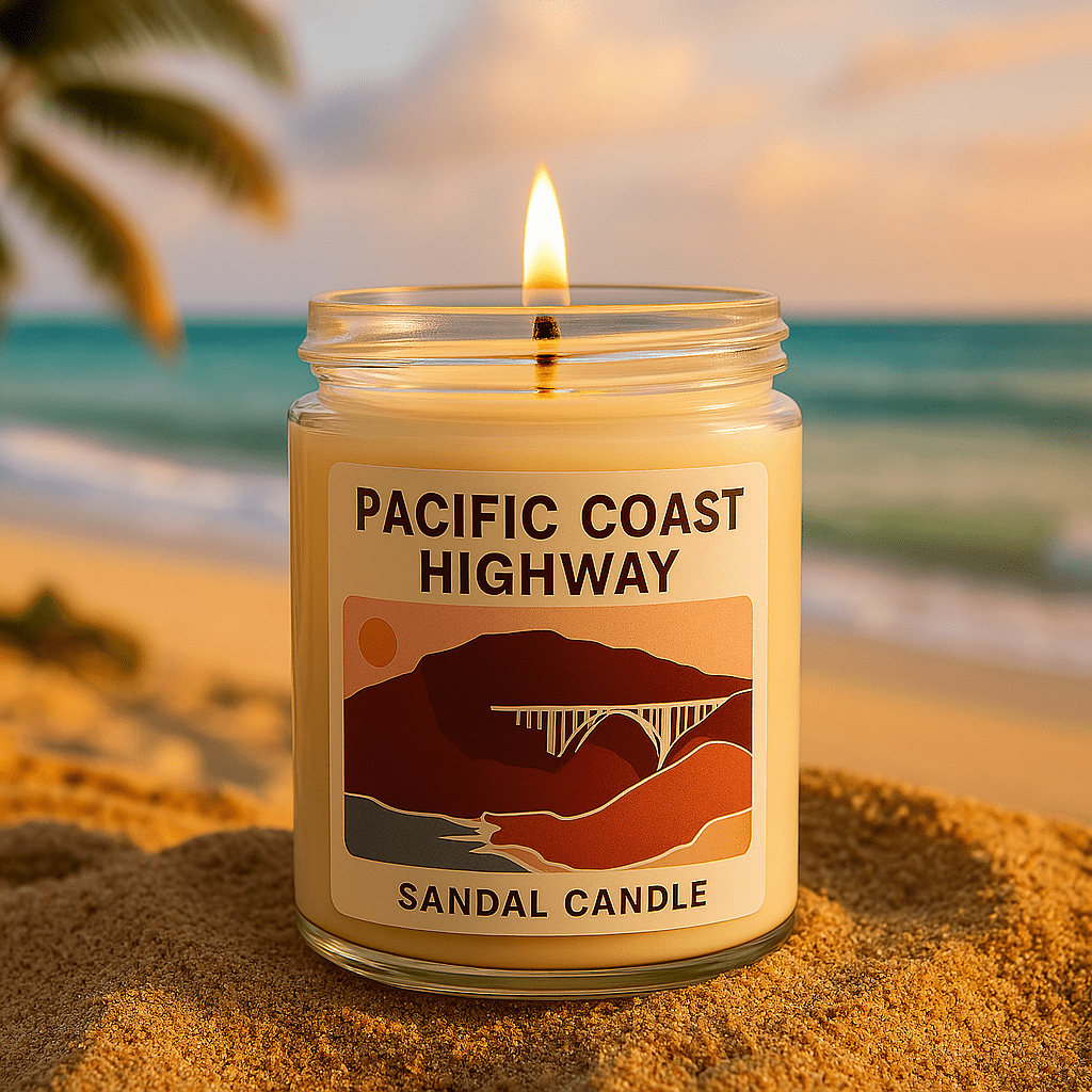 Pacific Coast Highway – Scented Candle, 9 oz Jar, Cedar, Smoke & Spiced Orange - Bumpkin Ranchwear