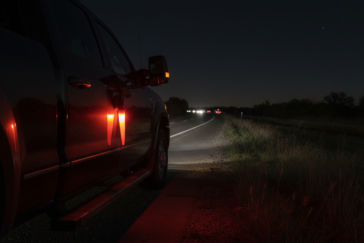 PowerTac Vehicle Emergency Kit with Flashlight, Beacon & Backup Batteries