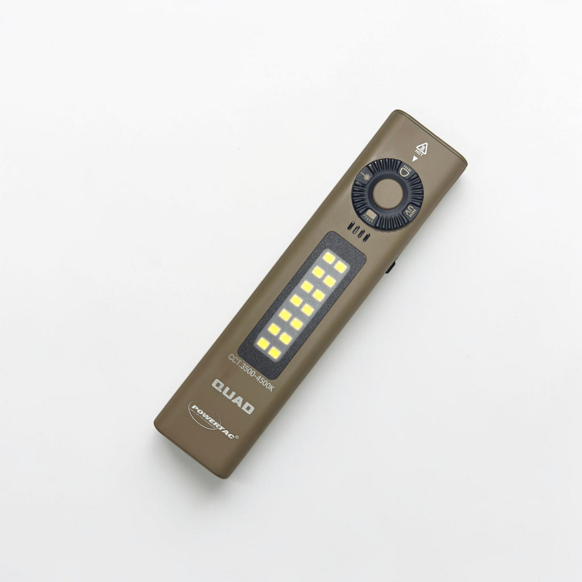 PowerTac QUAD 2000 Lumen 4-in-1 EDC Flashlight with UV & Green Laser