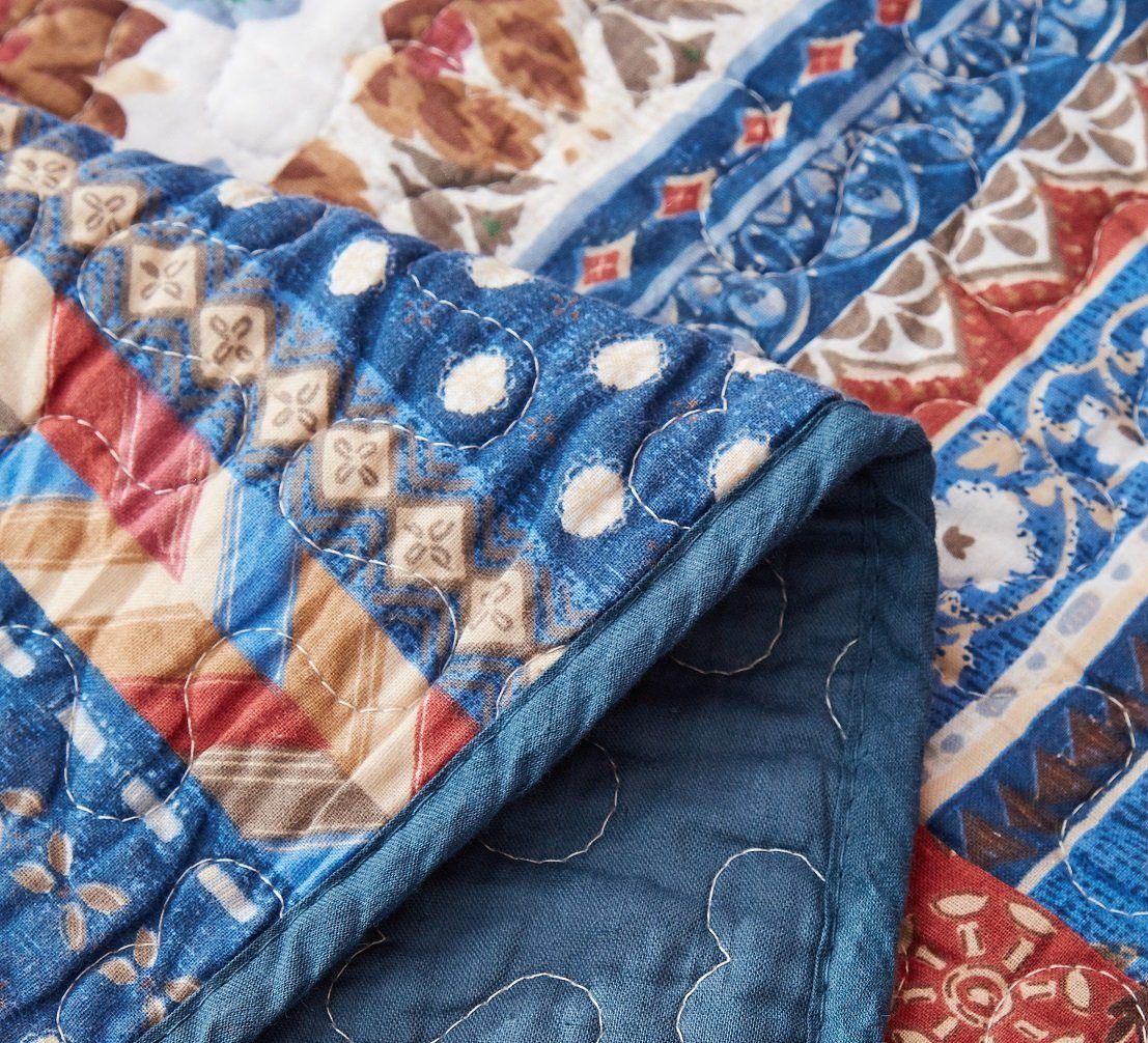 Ranch House Floral Patchwork Cotton Quilted Bedspread Set - Bumpkin Ranchwear
