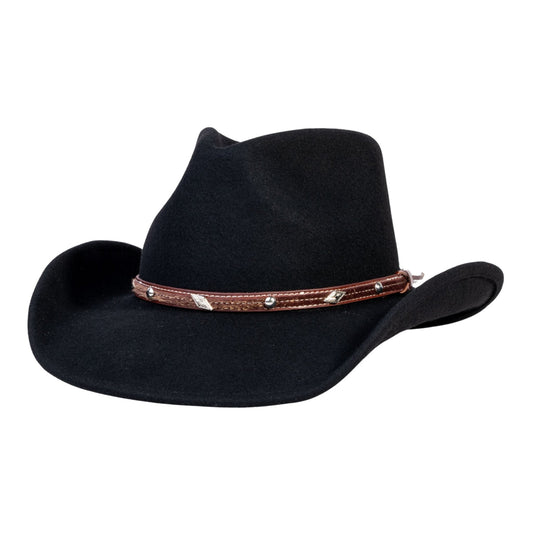 Raven Black Felt Cowboy Hat - Bumpkin Ranchwear
