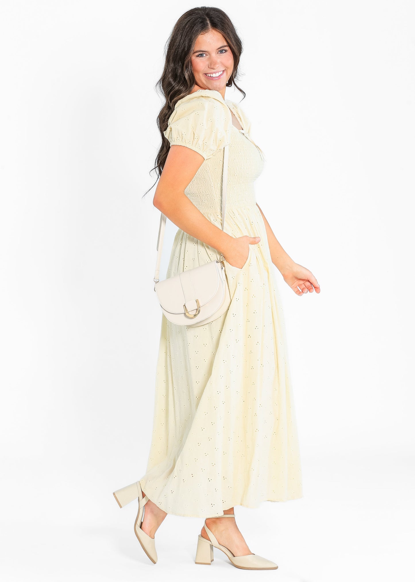 Rayna Eyelet Cotton Maxi Dress