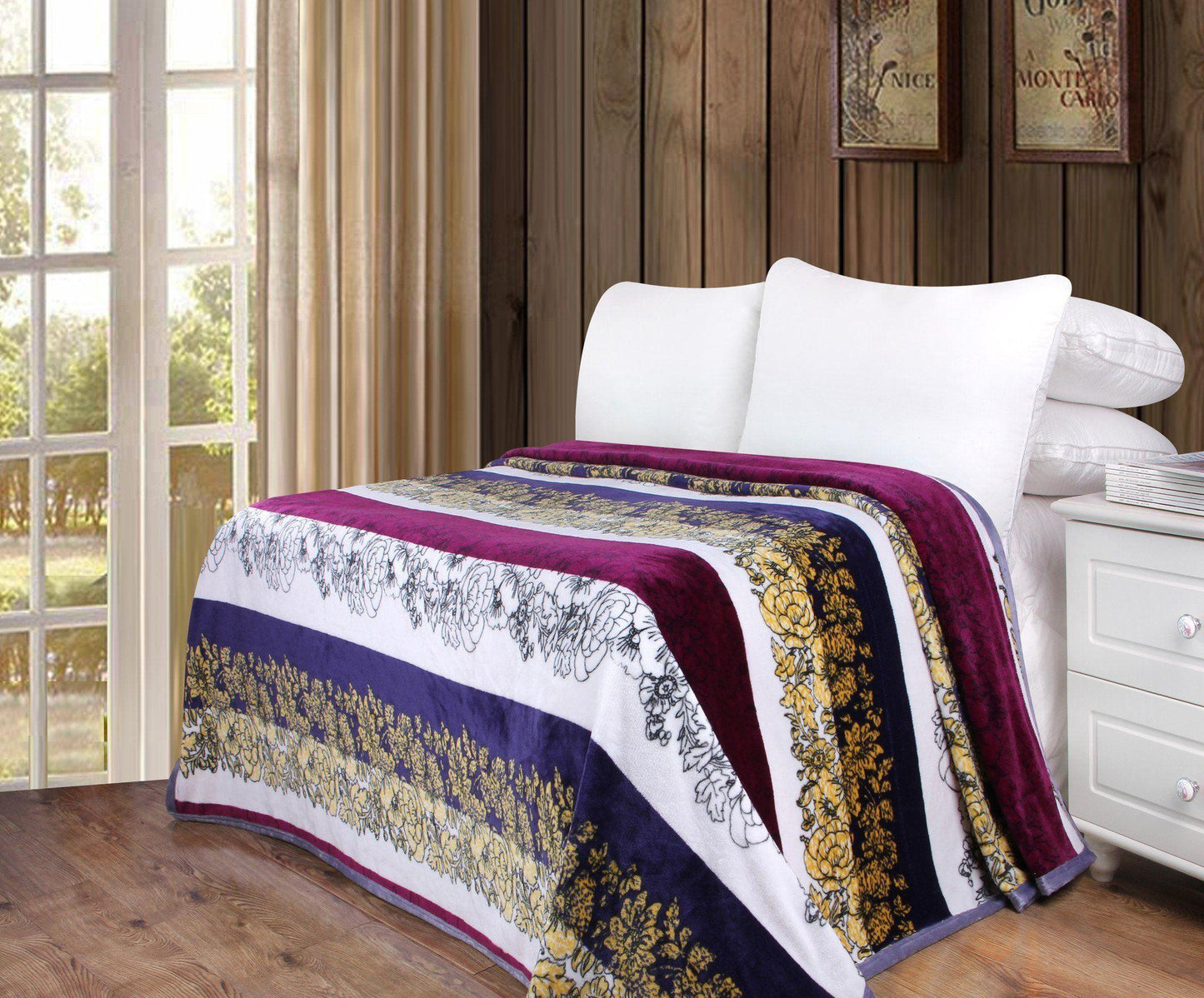 Roadside Carnations Mink Flannel Fleece Throw Blanket - Bumpkin Ranchwear