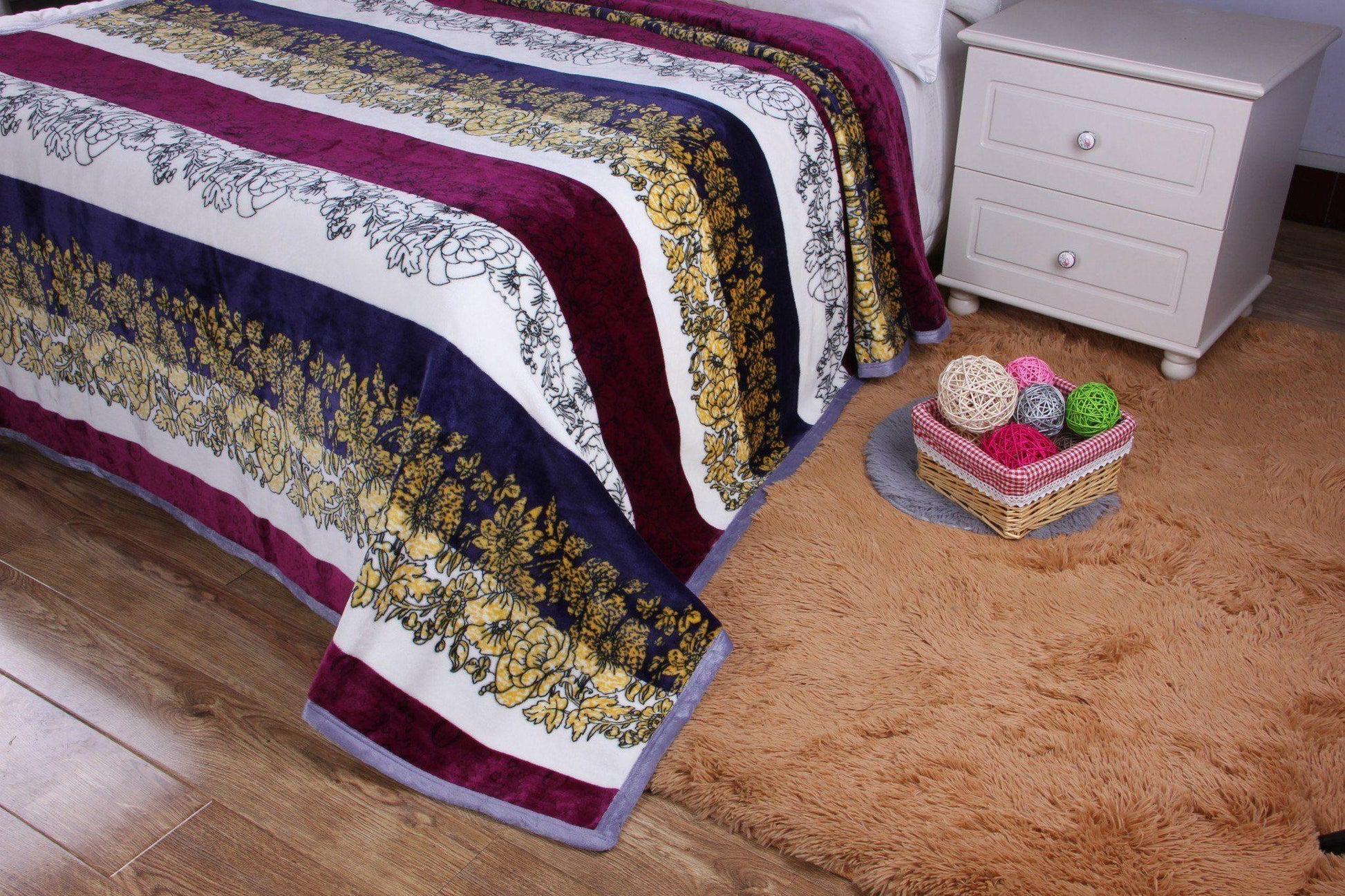 Roadside Carnations Mink Flannel Fleece Throw Blanket - Bumpkin Ranchwear