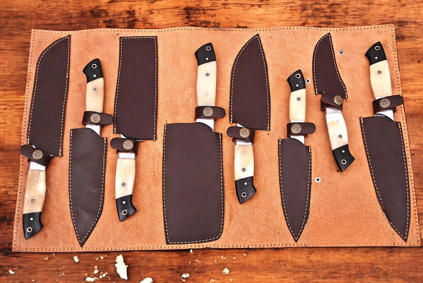 Premium Damascus Kitchen Knives Set – Handmade & Sharpened