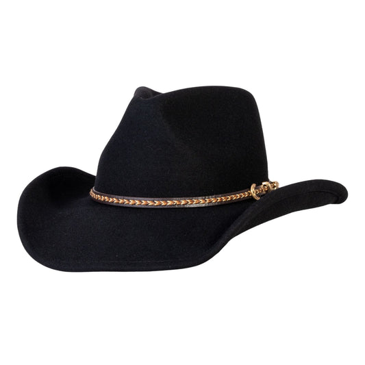 Shadow Ridge Black Felt Cowboy Hat - Bumpkin Ranchwear