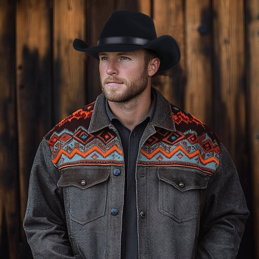 Silver Buckle Black Felt Cowboy Hat - Bumpkin Ranchwear